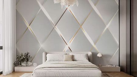 Quarto Moderno com Toque Geométrico