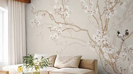 Sala de Estar Aconchegante com Estampa Floral