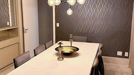 Sala de Jantar com Textura Metálica